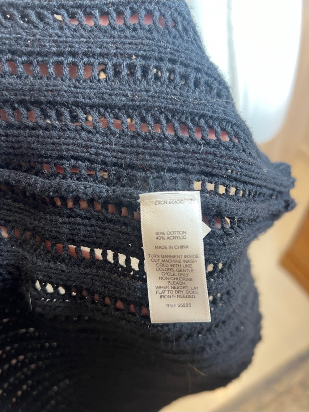 Express Black Open-Knit Sleeveless Vest duster size XS/S. - Picture 6 of 6